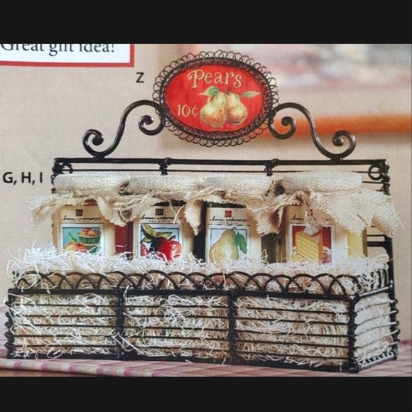 Home Interiors Metal Fruit Stand Wall Basket New in box - Picture 6 of 7